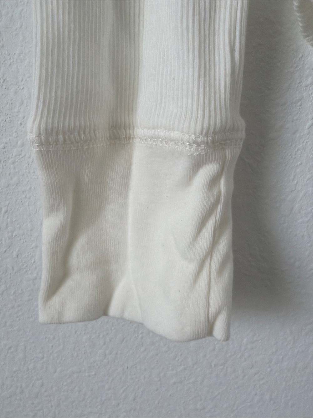 Wild Fable Cream Ribbed Long Sleeve Top - Picture 4 of 4